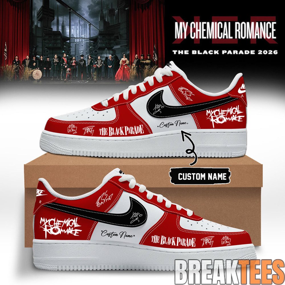 My Chemical Romance Long Live The Black Parade Tour US 2026 Custom AF1 Shoes My Chemical Romance Long Live The Black Parade Tour US 2026 Custom AF1 Shoes