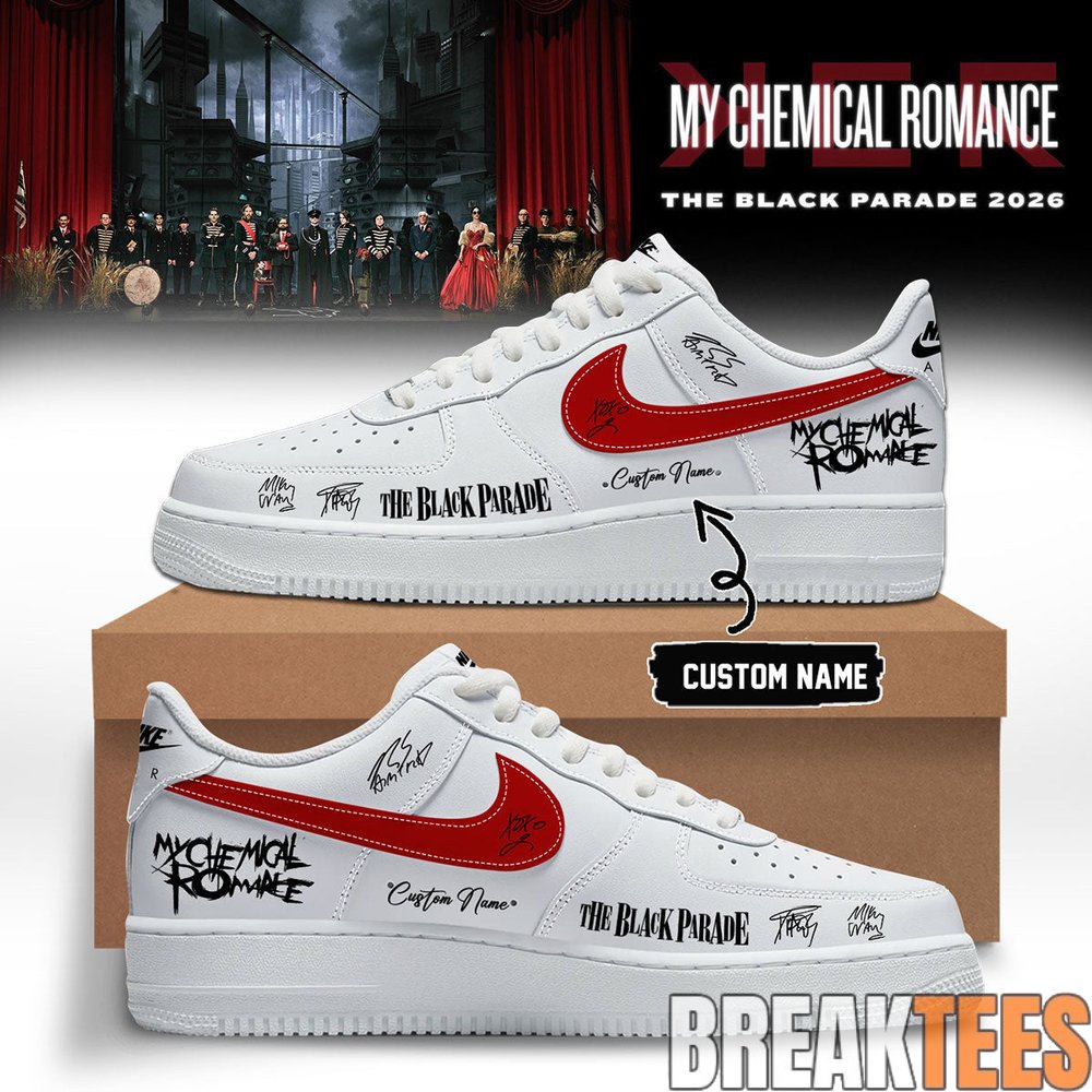My Chemical Romance Long Live The Black Parade Tour US 2026 Custom AF1 Shoes My Chemical Romance Long Live The Black Parade Tour US 2026 Custom AF1 Shoes