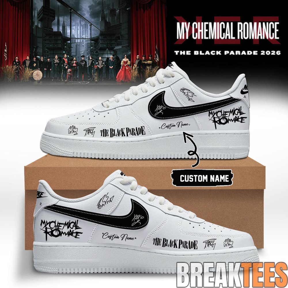 My Chemical Romance Long Live The Black Parade Tour US 2026 Custom AF1 Shoes My Chemical Romance Long Live The Black Parade Tour US 2026 Custom AF1 Shoes