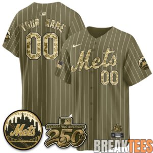NY Mets Armed Forces Day Premier Custom Jersey 3