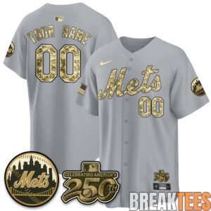 NY Mets Armed Forces Day Premier Custom Jersey 4