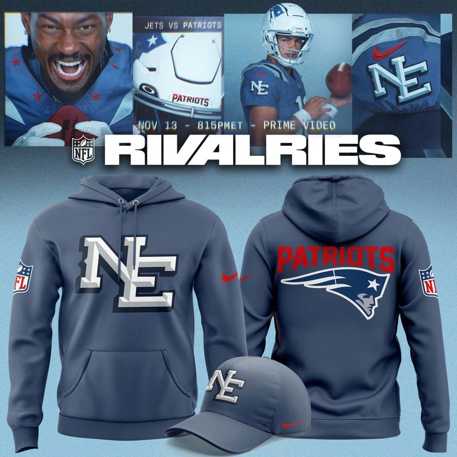 New England Patriots 2026 Rivalries Nor’Easter Storm Hoodie New England Patriots 2026 Rivalries Nor’Easter Storm Hoodie