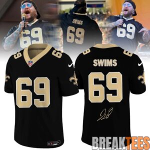 New Orleans Saints x Teddy Swims “The Ugly Tour” 2026 Special Football Jersey