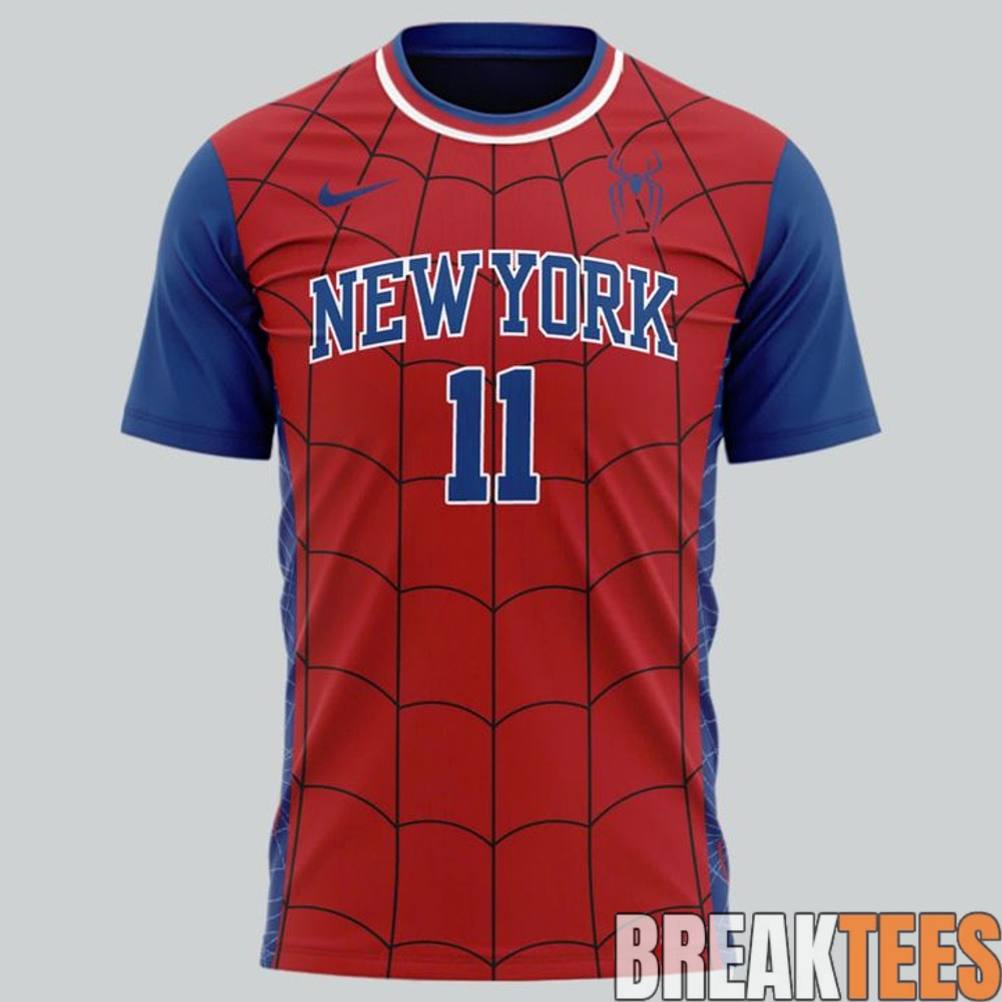 New York Knicks Jalen Brunson x Spider-Man T-Shirt New York Knicks Jalen Brunson x Spider-Man T-Shirt