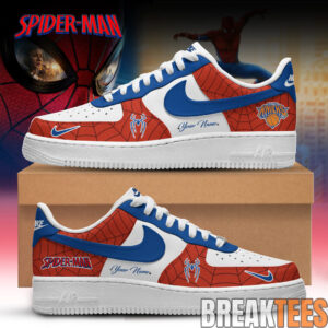 New York Knicks x Spider-Man 2026 Edition Custom Air Force 1 Shoes – Red