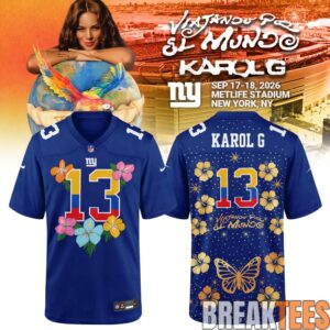 New York Giants x Karol G Viajando Por El Mundo Tropitour 2026 Jersey