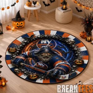 New York Islanders Special Halloween Round Quilted Rug