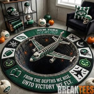 New York Jets 2026 Halloween Quilted Round Rug – Limited Edition