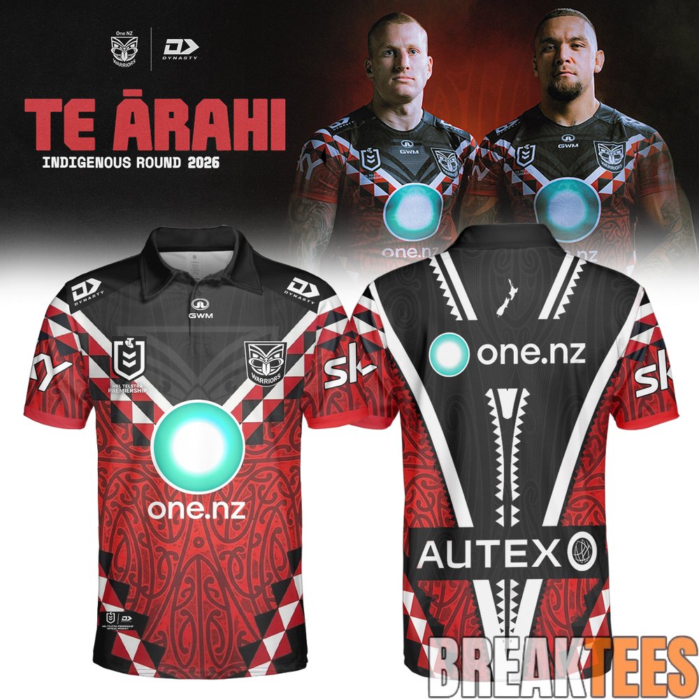 New Zealand Warriors Te Ārahi 2026 Polo Shirt New Zealand Warriors Te Ārahi 2026 Polo Shirt