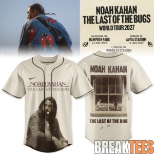 Noah Kahan The Last of The Bugs World Tour 2027 Baseball Jersey
