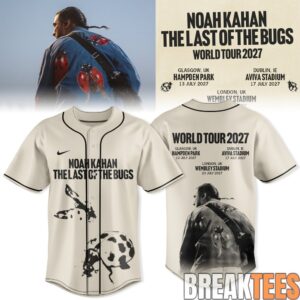 Noah Kahan The Last of The Bugs World Tour 2027 Baseball Jersey 1