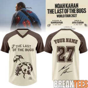 Noah Kahan The Last of The Bugs World Tour 2027 Personalized Football Jersey 4