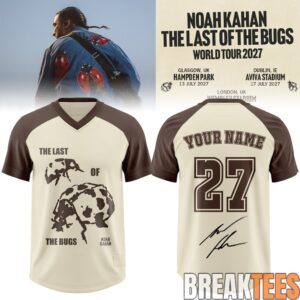 Noah Kahan The Last of The Bugs World Tour 2027 Personalized Football Jersey 5