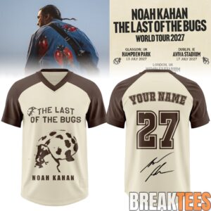 Noah Kahan The Last of The Bugs World Tour 2027 Personalized Football Jersey 6