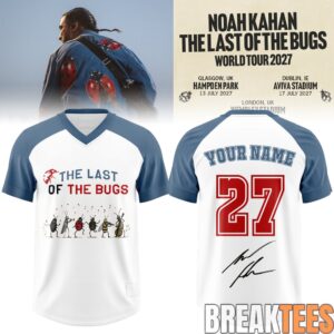 Noah Kahan The Last of The Bugs World Tour 2027 Personalized Football Jersey 7
