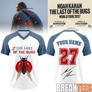 Noah Kahan The Last of The Bugs World Tour 2027 Personalized Football Jersey 8