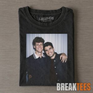 Novak Djokovic & Jannik Sinner Tennis Graphic T-Shirt