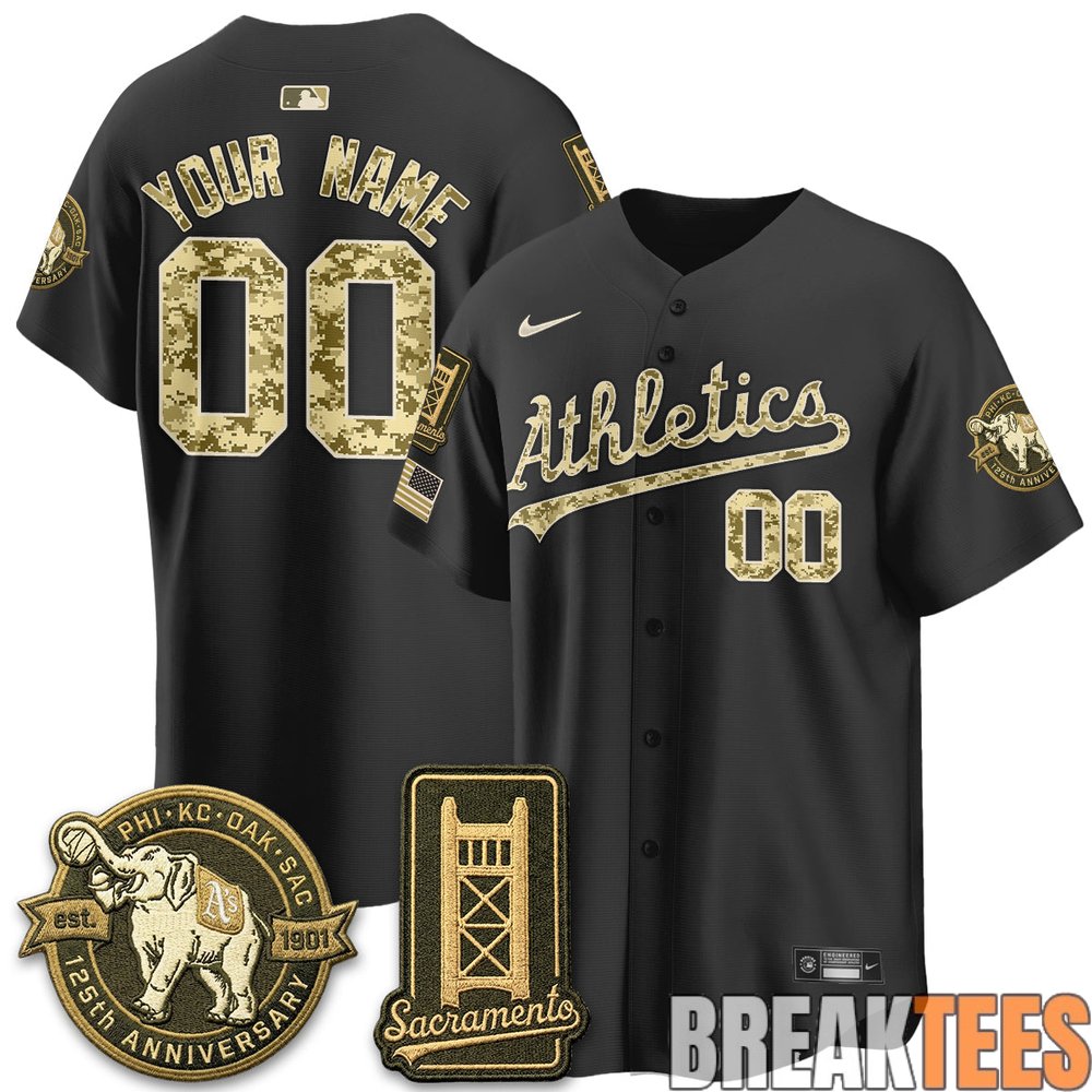 Oakland Athletics Military Appreciation Game Day Custom Baseball Jersey Oakland Athletics Military Appreciation Game Day Custom Baseball Jersey