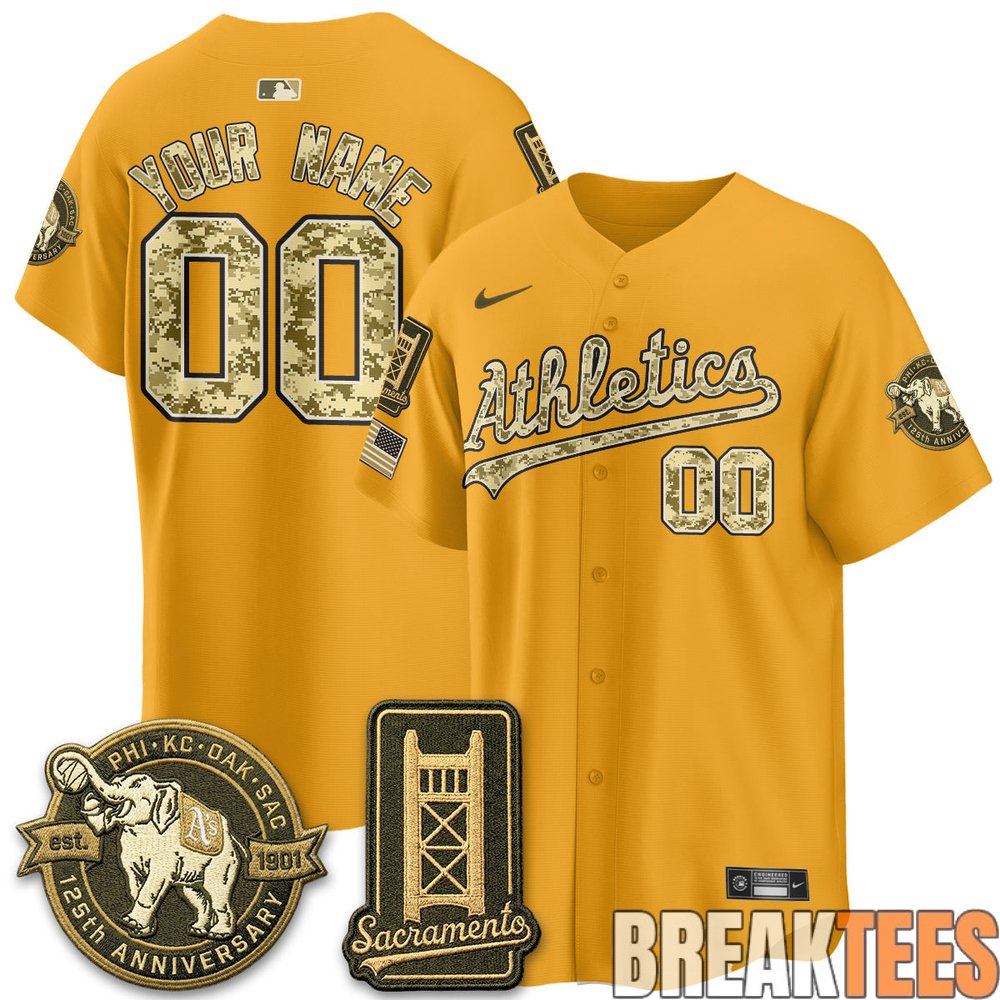 Oakland Athletics Military Appreciation Game Day Custom Baseball Jersey Oakland Athletics Military Appreciation Game Day Custom Baseball Jersey