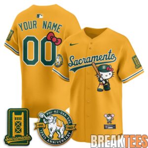 Oakland Athletics x Hello Kitty 2026 Custom Baseball Jersey