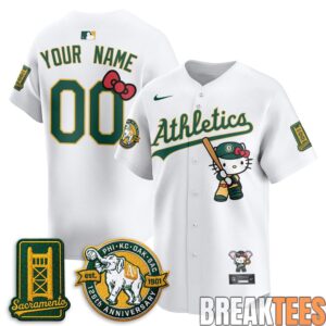 Oakland Athletics x Hello Kitty 2026 Custom Baseball Jersey 3