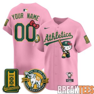 Oakland Athletics x Hello Kitty 2026 Custom Baseball Jersey 4