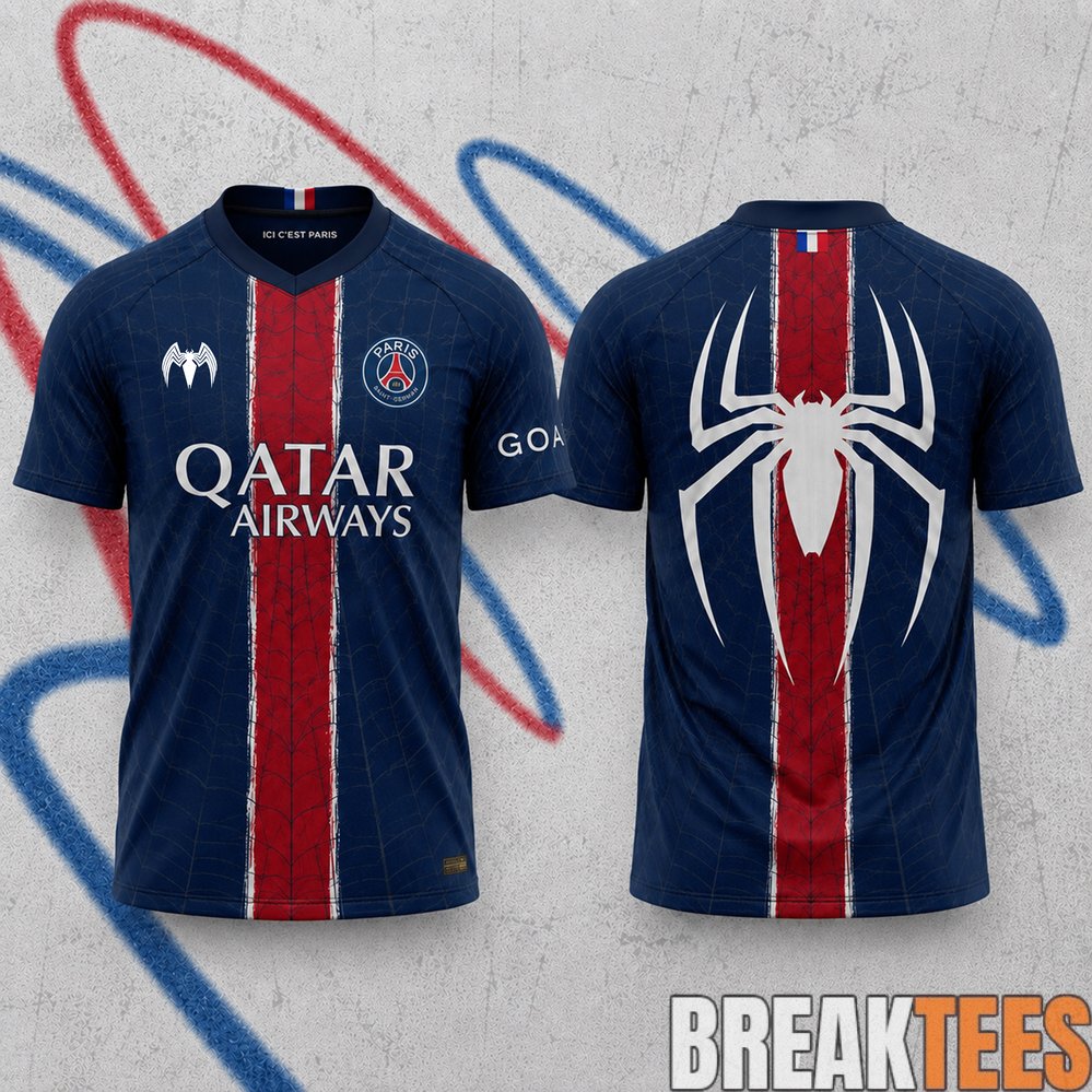 Paris Saint-Germain x Spider-Man Crew Neck Football Jersey Paris Saint-Germain x Spider-Man Crew Neck Football Jersey