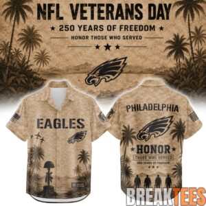 Philadelphia Eagles x Veteran 250 Years of Freedom Hawaiian Shirt