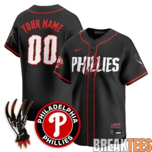 Philadelphia Phillies A Nightmare on Elm Street Custom Jersey 1