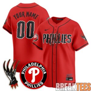 Philadelphia Phillies A Nightmare on Elm Street Custom Jersey 2
