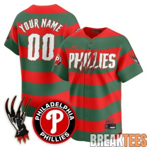 Philadelphia Phillies A Nightmare on Elm Street Custom Jersey 3