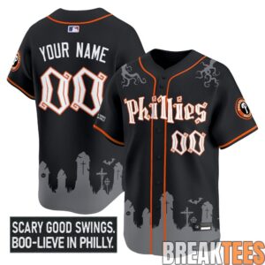 Philadelphia Phillies 'Halloween Spooky Edition' Premier Limited Custom Baseball Jersey