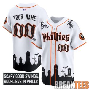 Philadelphia Phillies 'Halloween Spooky Edition' Premier Limited Custom Baseball Jersey 1