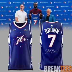 Philadelphia 76ers Jaylen Brown Signature Exclusive Blue Jersey