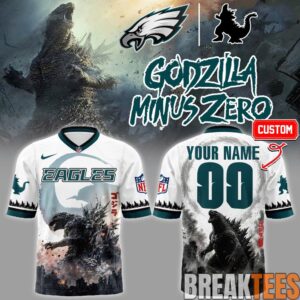 Philadelphia Eagles x Godzilla Minus Zero “King of the Monsters” ’26 Jersey Custom