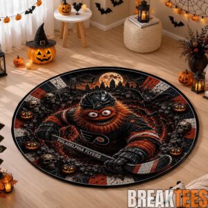 Philadelphia Flyers Special Halloween Round Quilted Rug