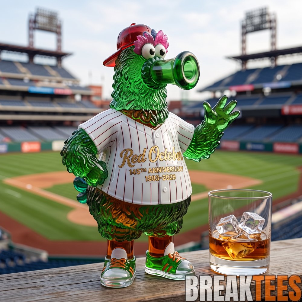 Philadelphia Phillies Phanatic Red October! 145th Anniversary Whiskey Bottle Philadelphia Phillies Phanatic Red October! 145th Anniversary Whiskey Bottle