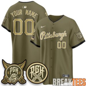 Pittsburgh Pirates Salute to Service 2026 Armed Forces Day Custom Jersey 2