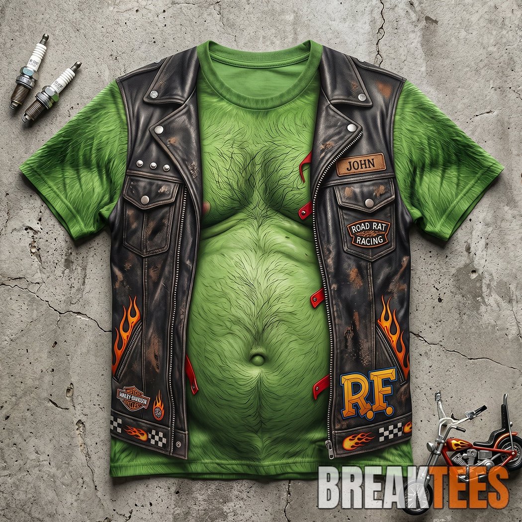 Rat Fink Ultimate Biker 3D T-shirt – Personalized Rat Fink Ultimate Biker 3D T-shirt – Personalized
