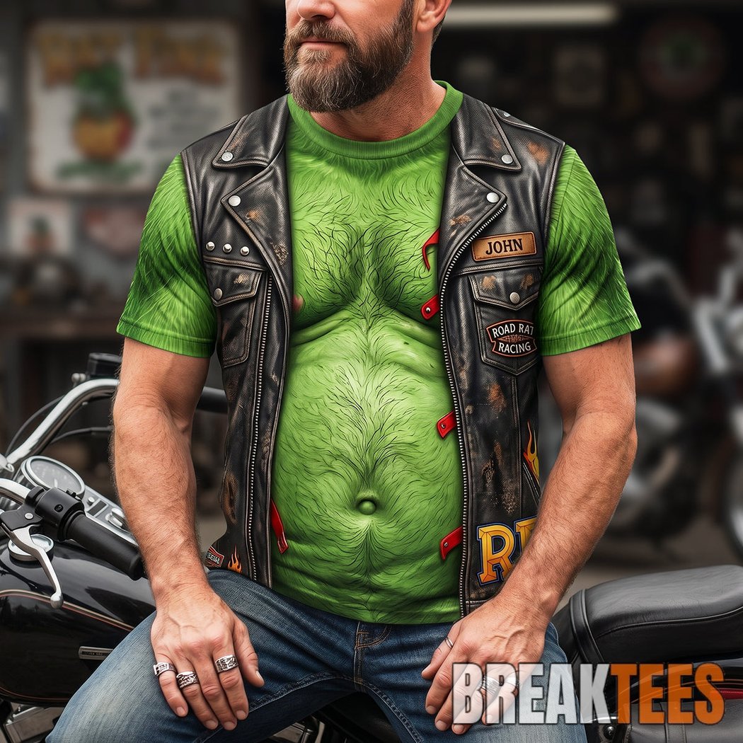 Rat Fink Ultimate Biker 3D T-shirt – Personalized Rat Fink Ultimate Biker 3D T-shirt – Personalized