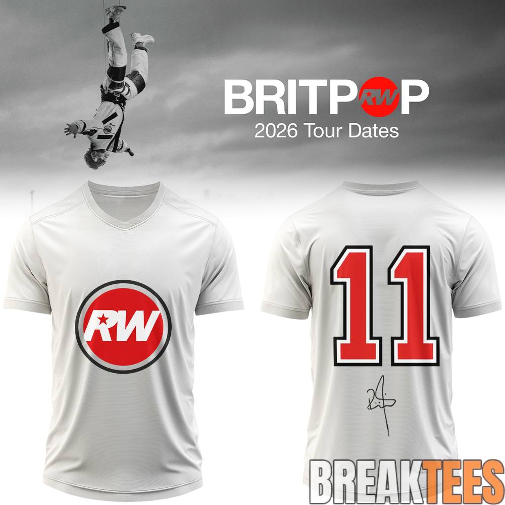 Robbie Williams BRITPOP World Tour 2026 Custom Jersey Robbie Williams BRITPOP World Tour 2026 Custom Jersey