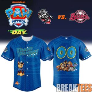 Rocket City Trash Pandas 2026 Paw Patrol Adventure Day Baseball Jersey