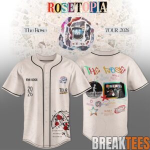Rosetopia The Rose World Tour 2026 Live Session Baseball Jersey 1 Rosetopia The Rose World Tour 2026 Live Session Baseball Jersey 1