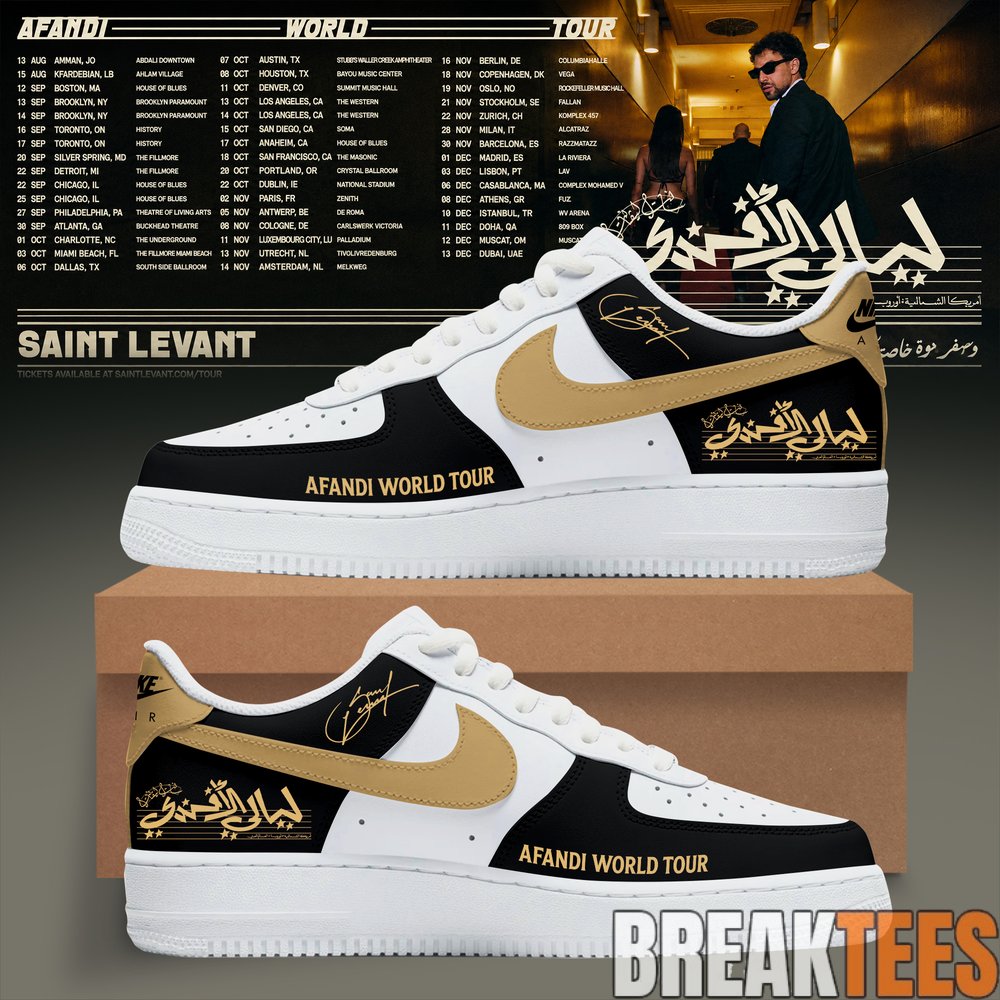 Saint Levant Afandi World Tour Signature AF1 Shoes Saint Levant Afandi World Tour Signature AF1 Shoes