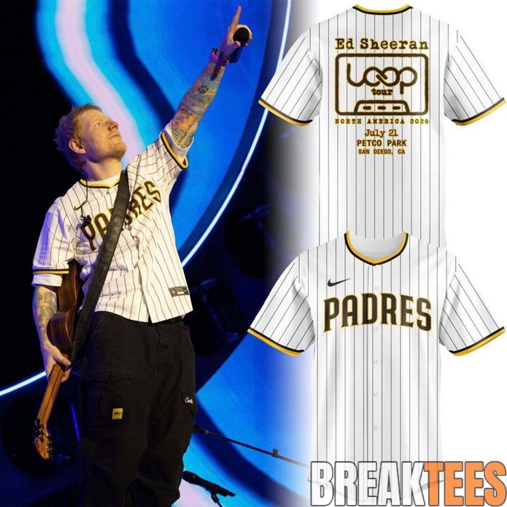 San Diego Padres x Ed Sheeran Loop Tour 2026 Baseball Jersey San Diego Padres x Ed Sheeran Loop Tour 2026 Baseball Jersey