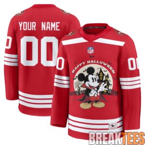 San Francisco 49ers x Halloween Mickey Mouse Edition Custom Hockey Jersey