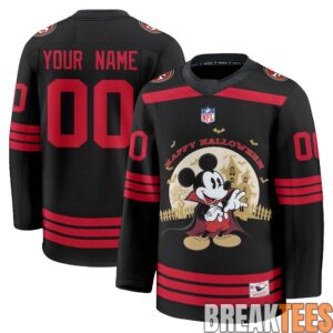 San Francisco 49ers x Halloween Mickey Mouse Edition Custom Hockey Jersey 1