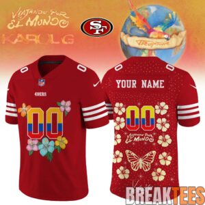 San Francisco 49ers x Karol G ”VIAJANDO POR EL MUNDO TROPITOUR” Custom Football Jersey