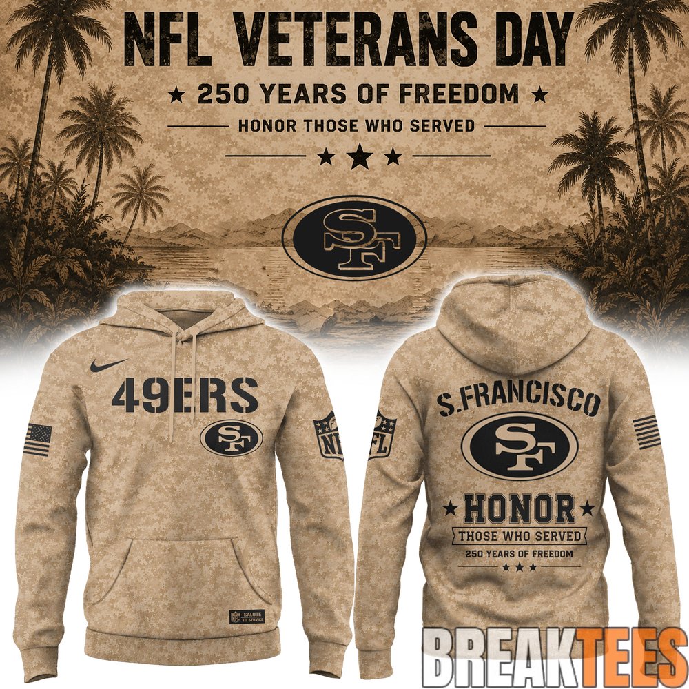 San Francisco 49ers x Veteran 250 Years of Freedom Hoodie San Francisco 49ers x Veteran 250 Years of Freedom Hoodie