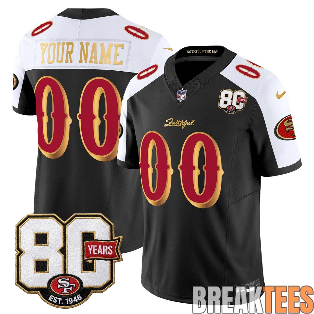 San Francisco 49ers 80th Anniversary Limited Custom Jersey – Rivalries Edition San Francisco 49ers 80th Anniversary Limited Custom Jersey – Rivalries Edition